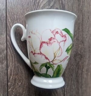 Vintage Portmeirion Studio Floral Pedestal Bone China Mug